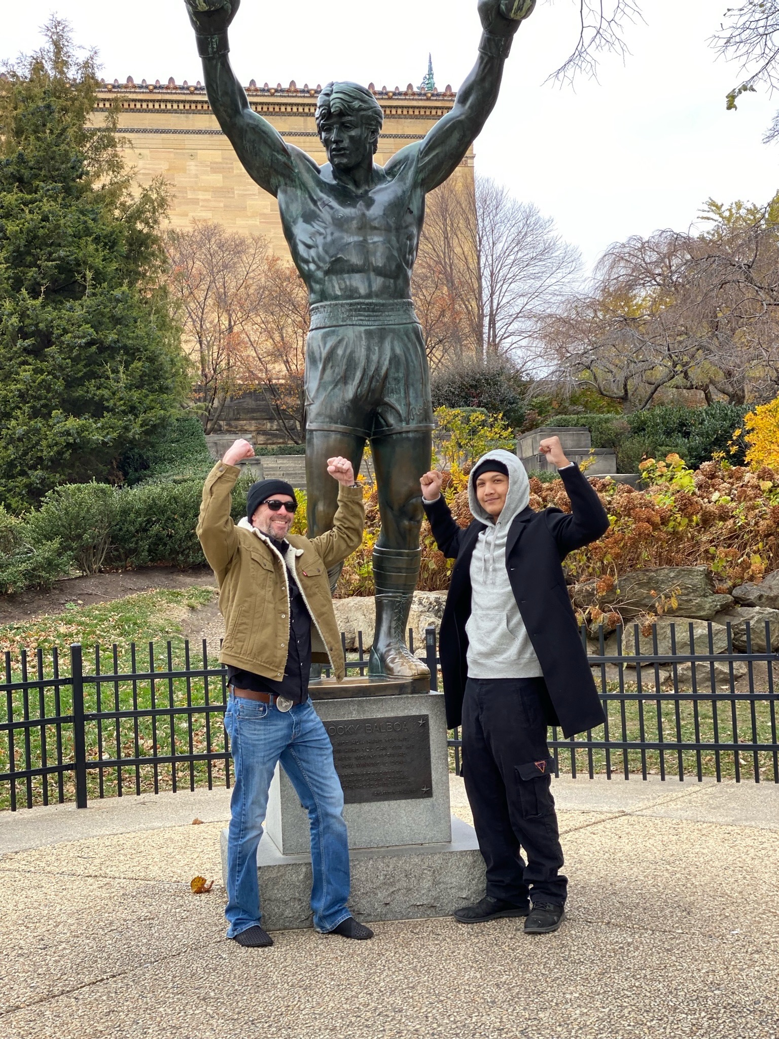 Ass Kickers United Founders at the Rocky Statue